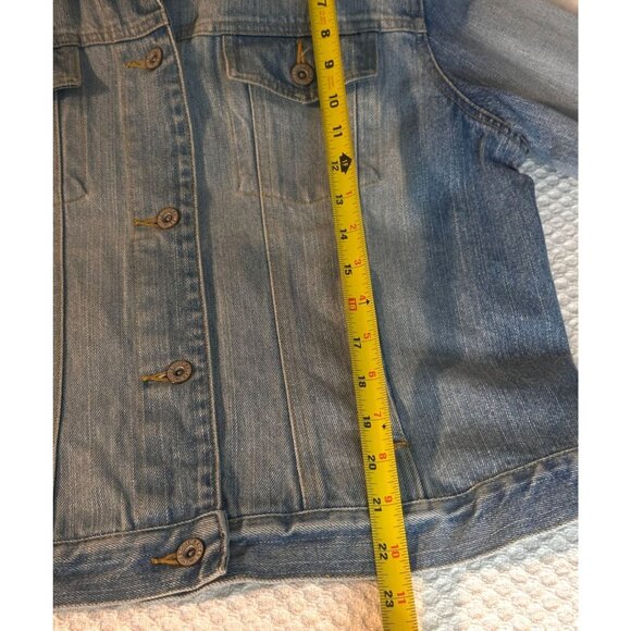Eddie Bauer Womens Light Wash Denim Jean Jacket Trucker Casual Outerwear Medium - Picture 10 of 11